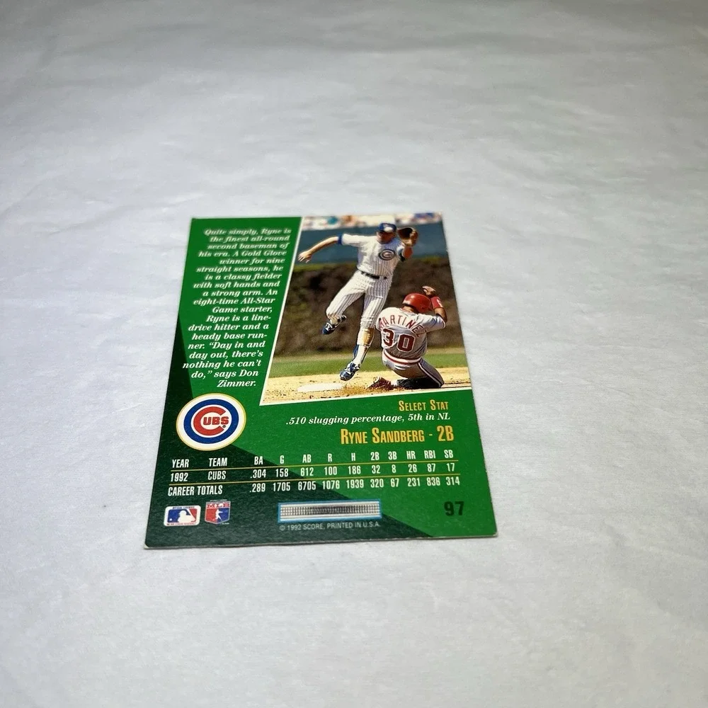 1992 Score Select Ryne‎ Sandberg - Cubs